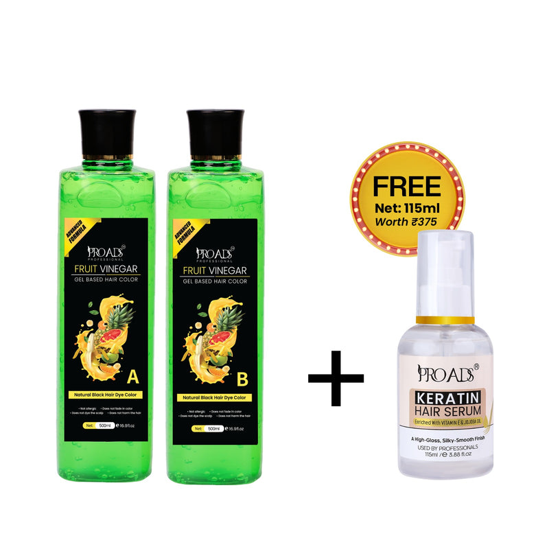 Proads Fruit Vinegar | Natural Black Gel Color - 500 ml + 500 ml image 3