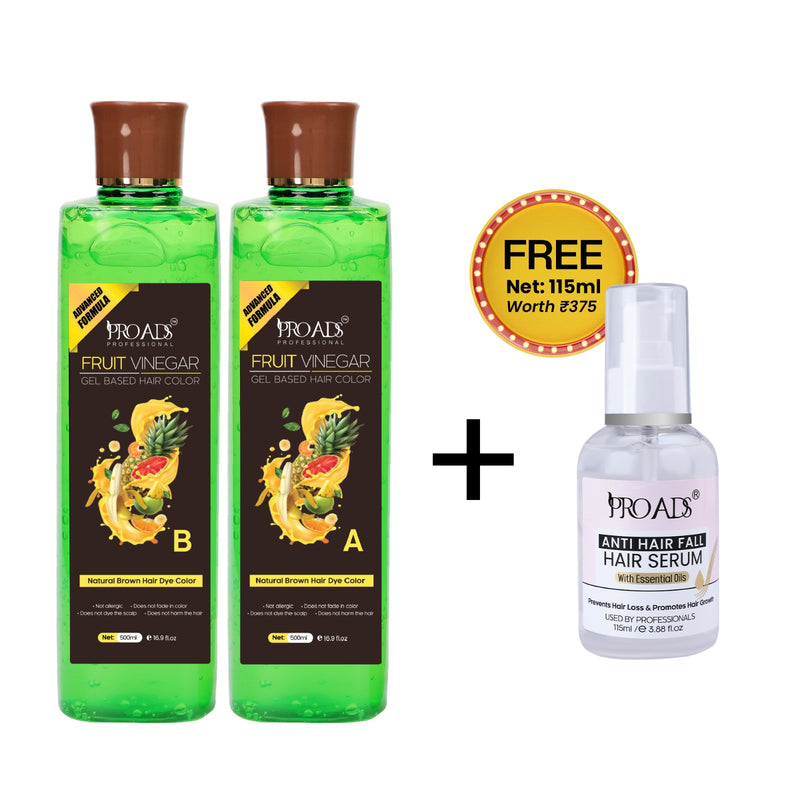 Proads Fruit Vinegar | Brown Gel Based Hair Dye - 500 ml + 500 ml image 3