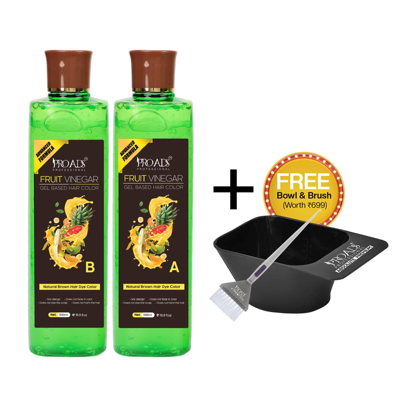 Proads Fruit Vinegar | Brown Gel Based Hair Dye - 500 ml + 500 ml image 4