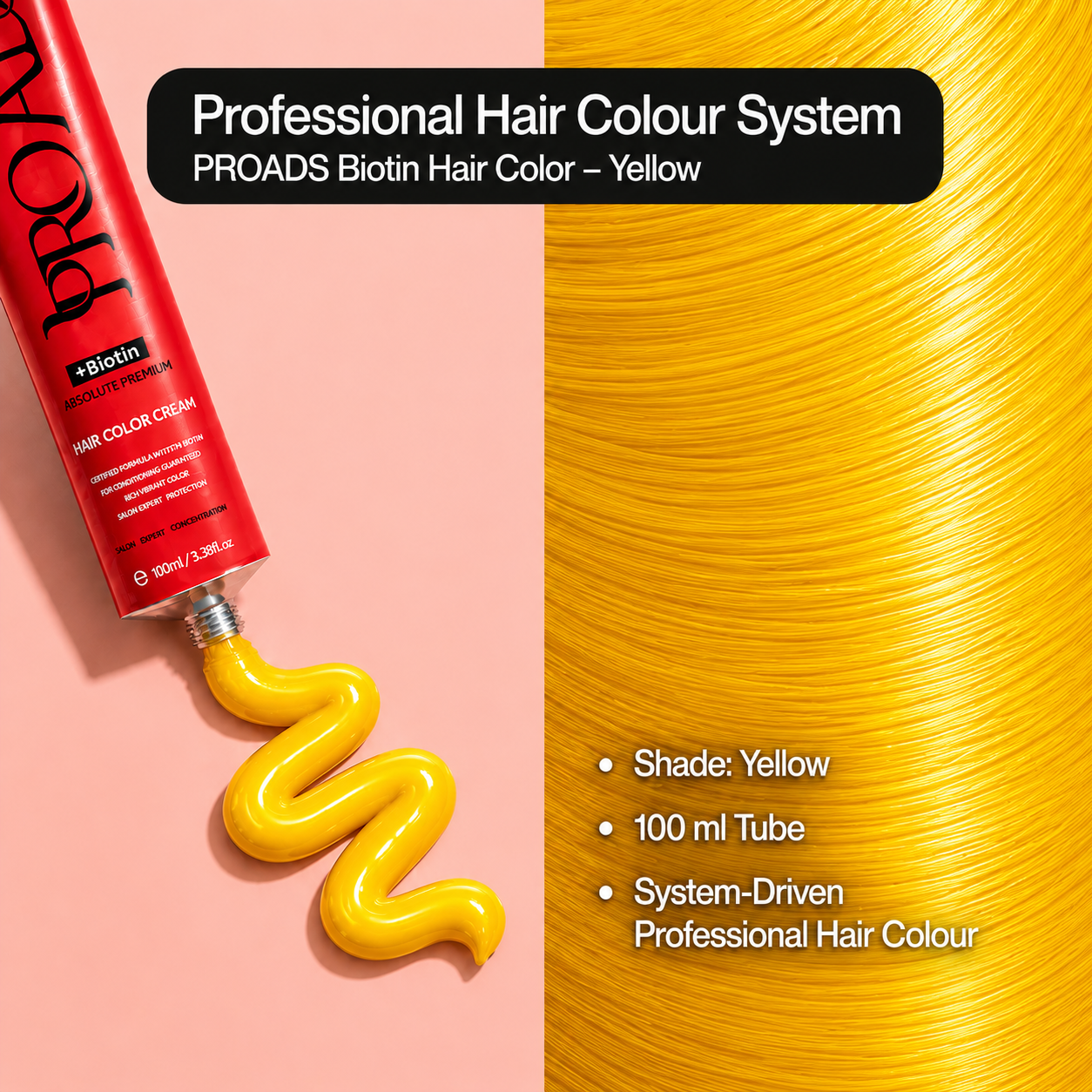 PROADS Professional Biotin Hair Color Yellow Corrector