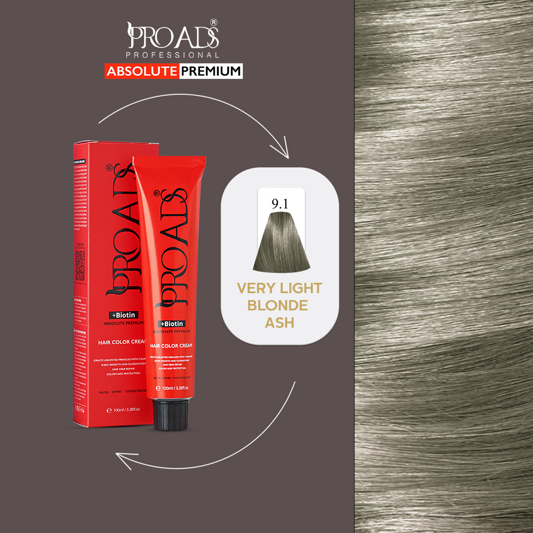 PROADS HAIR COLOR CREAM 9.1