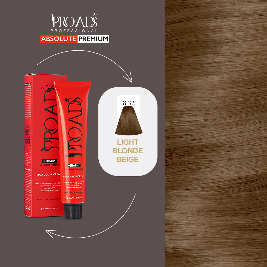 PROADS HAIR COLOR CREAM 8.32 100 ml