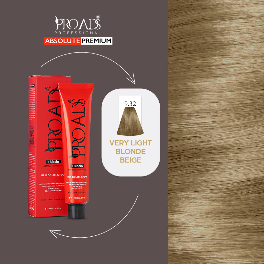 PROADS HAIR COLOR CREAM 9.32