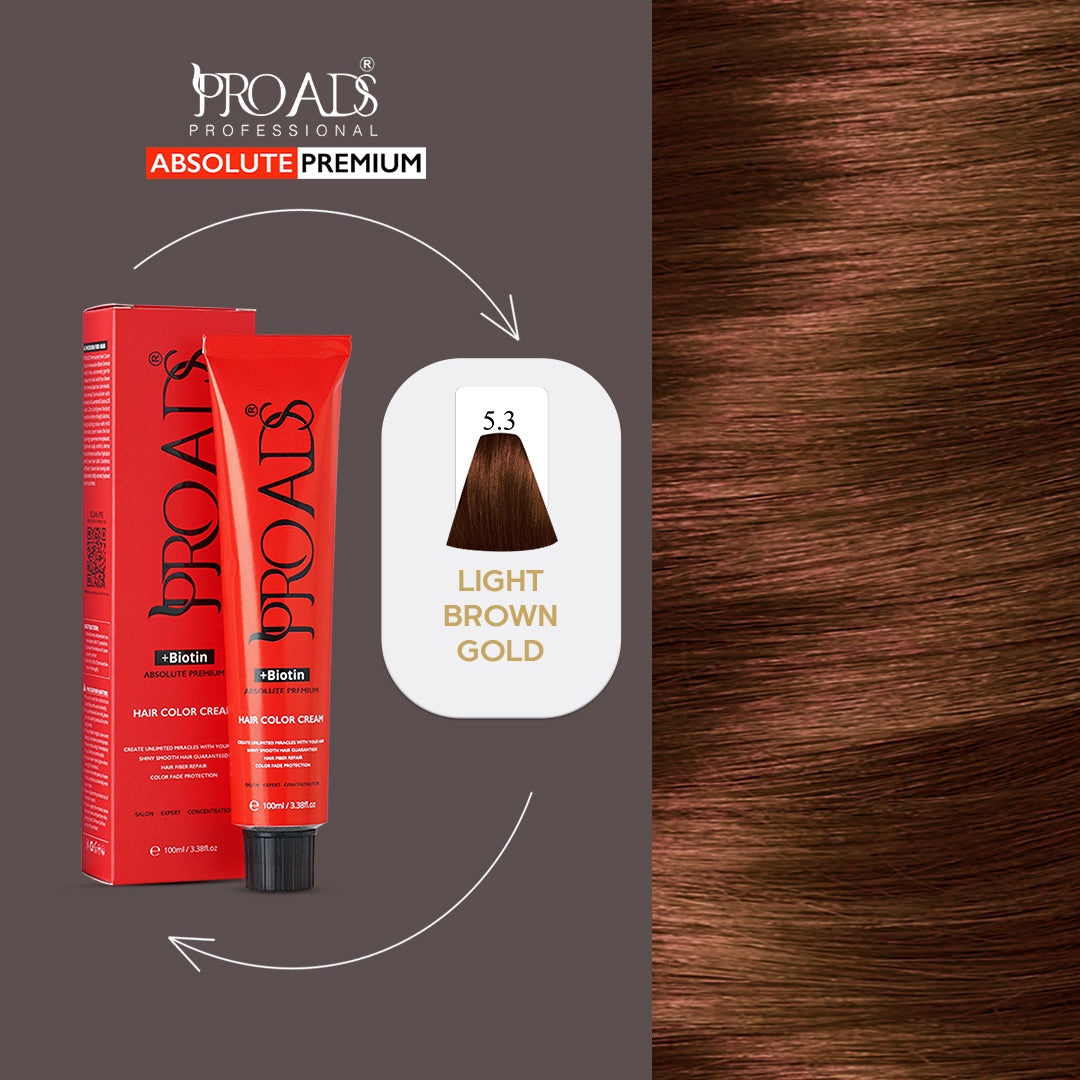 PROADS HAIR COLOR CREAM 5.3