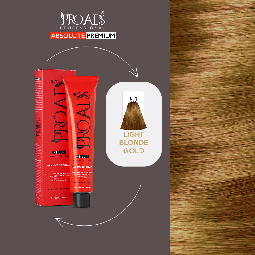 PROADS HAIR COLOR CREAM 8.3