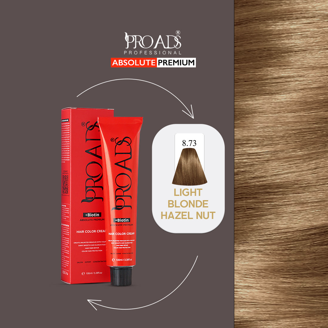 PROADS HAIR COLOR CREAM 8.73