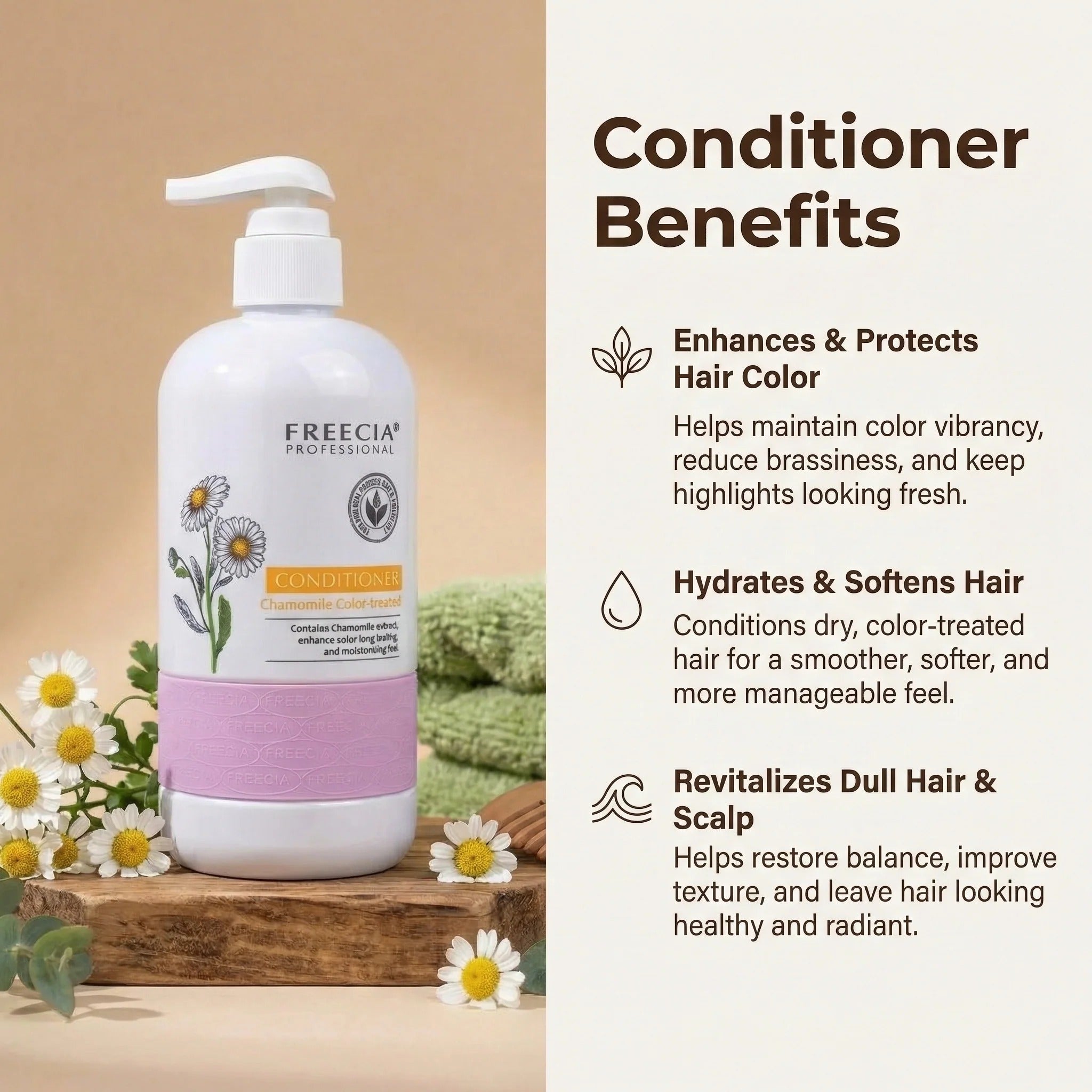 Freecia Chamomile Color-Treated Conditioner - 300 & 1000 ML