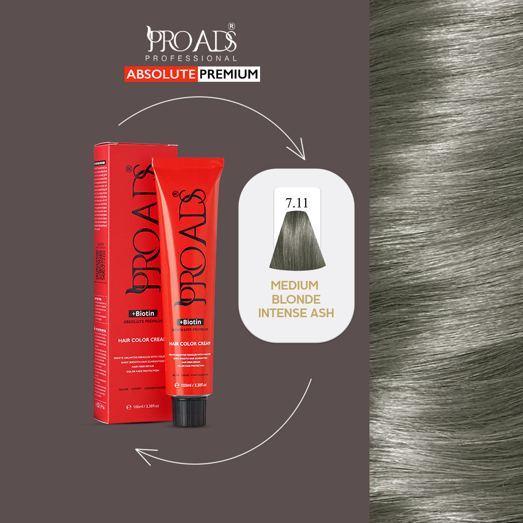 PROADS HAIR COLOR CREAM 7.11