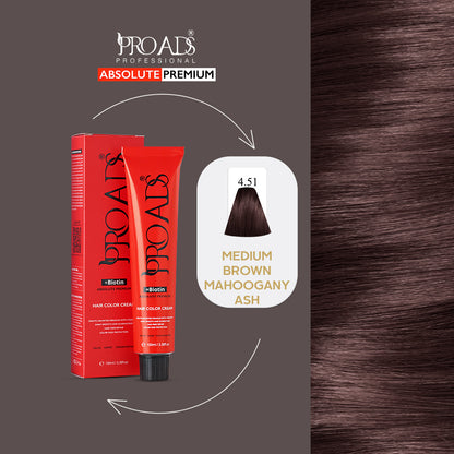 Proads Hair Color Cream 4.51 - 100 ml