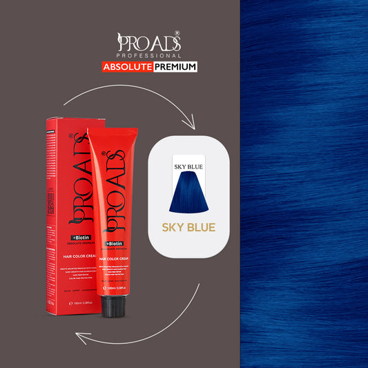 PROADS HAIR COLOR CREAM RAINBOW SKY BLUE 100 ml